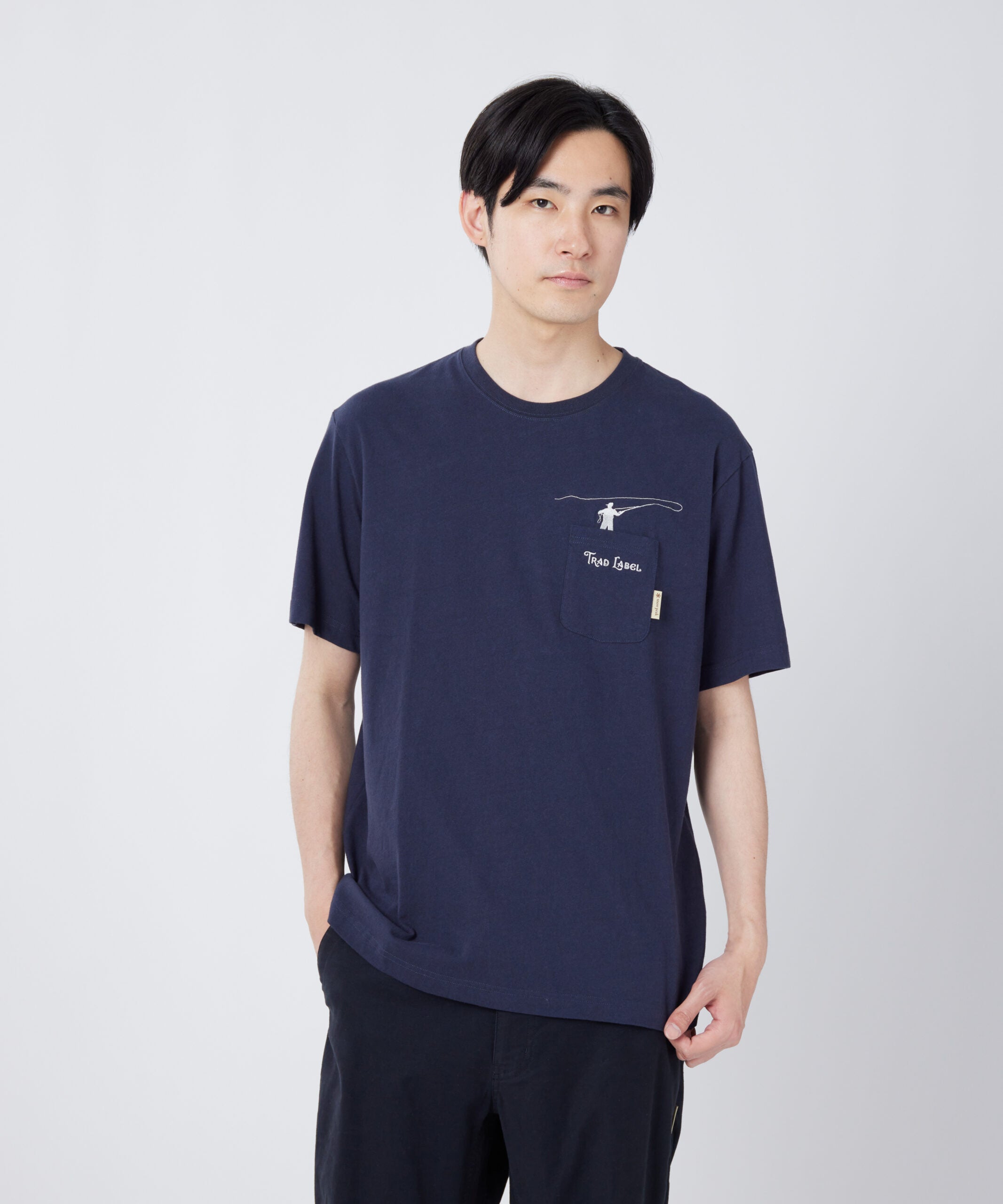 SnowPeak Trad Label Cast 輕量 T-Shirt 靛藍色