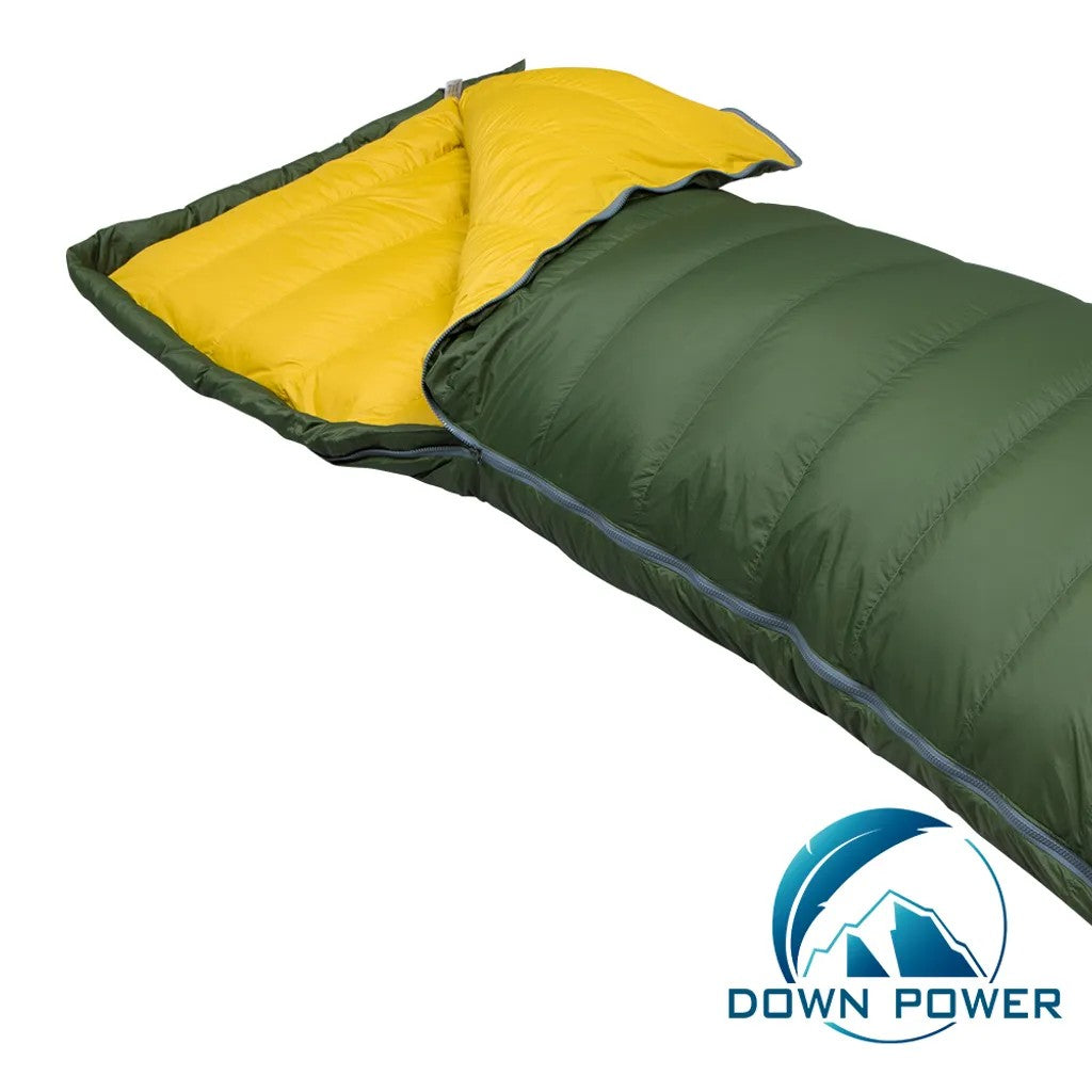 Down Power潮間袋 FP800 羽絨睡袋 5 ~ -5C保暖 DP-W620 綠色