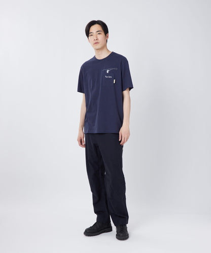 SnowPeak Trad Label Cast 輕量 T-Shirt 靛藍色