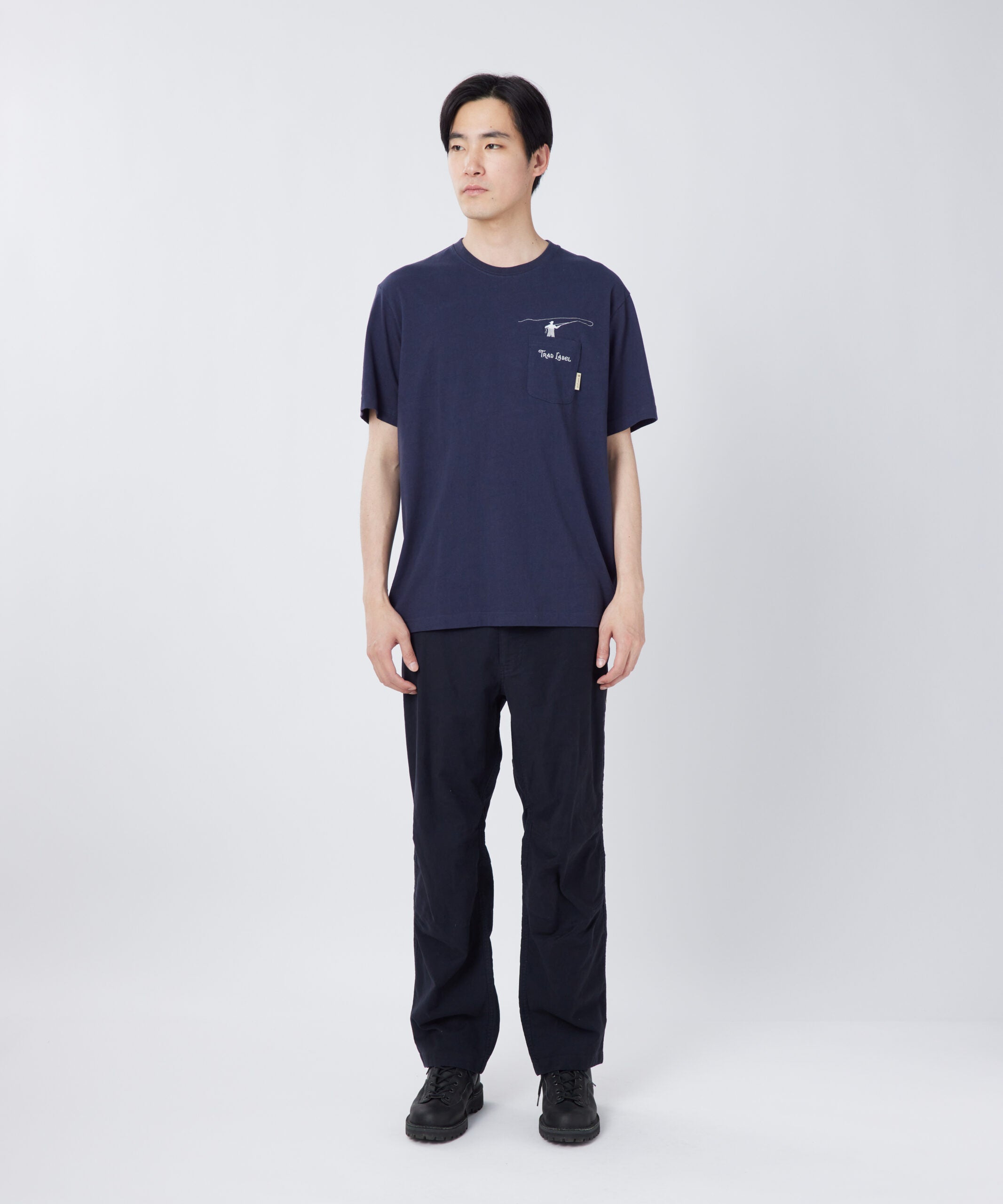 SnowPeak Trad Label Cast 輕量 T-Shirt 靛藍色