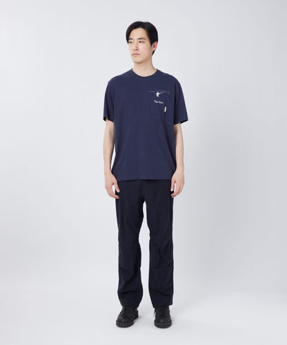 SnowPeak Trad Label Cast 輕量 T-Shirt 靛藍色