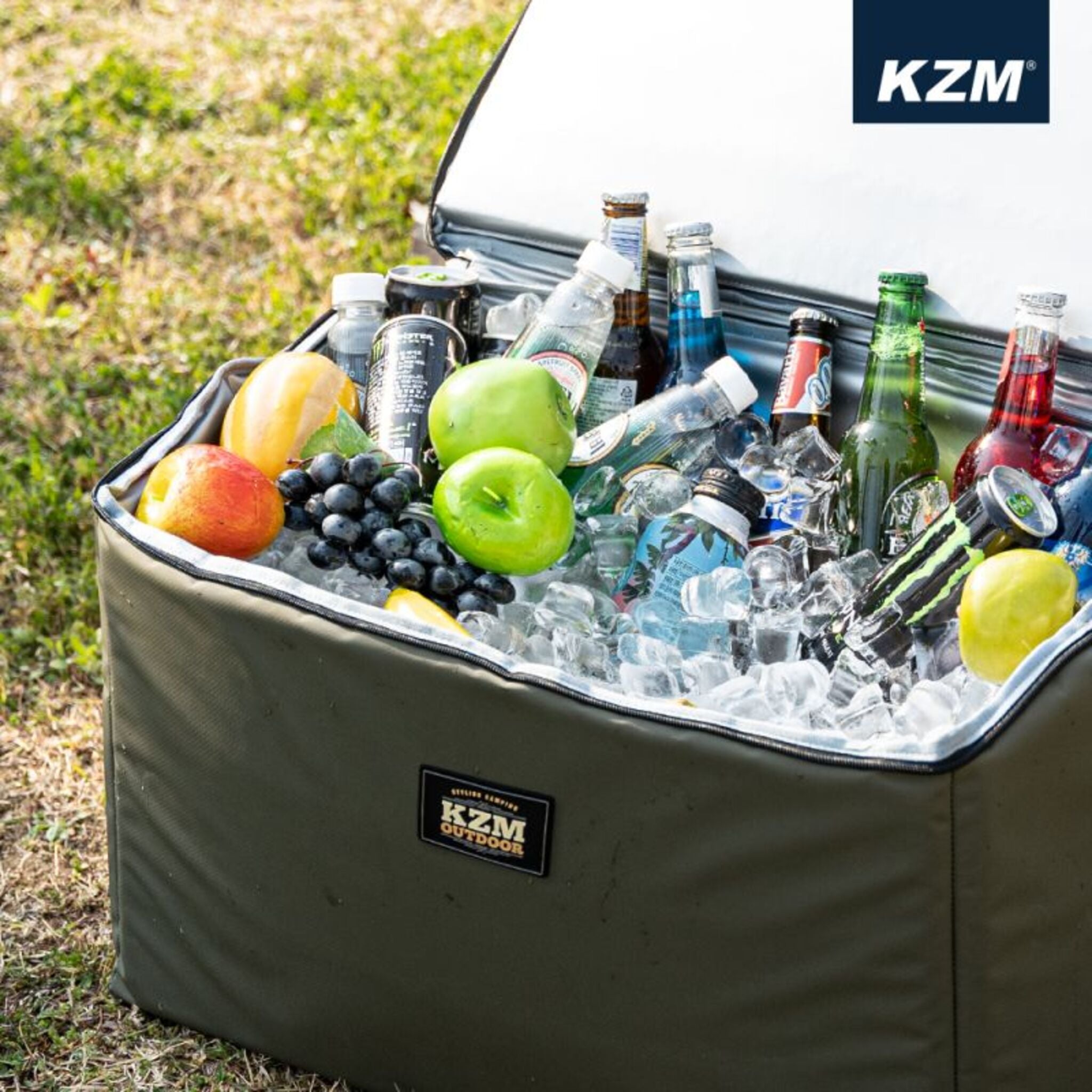 KZM 素面個性保冷袋 45L 軍綠色 K20T3K008