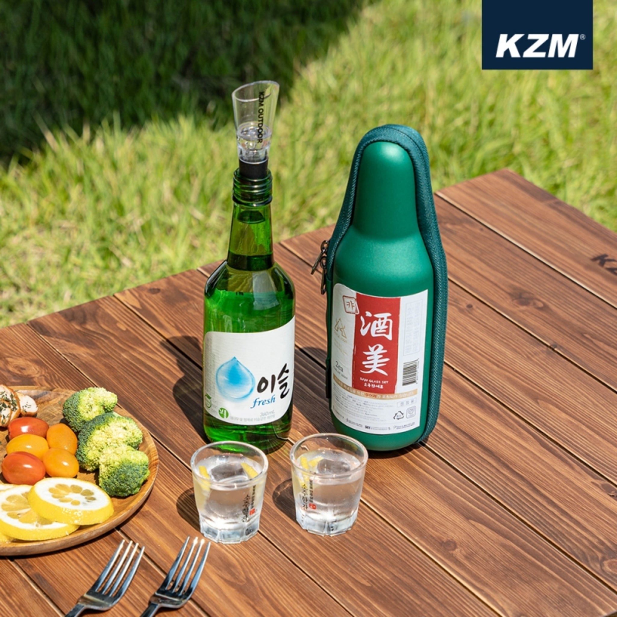 KZM 燒酒杯注酒器套組含保護套 K21T3K12