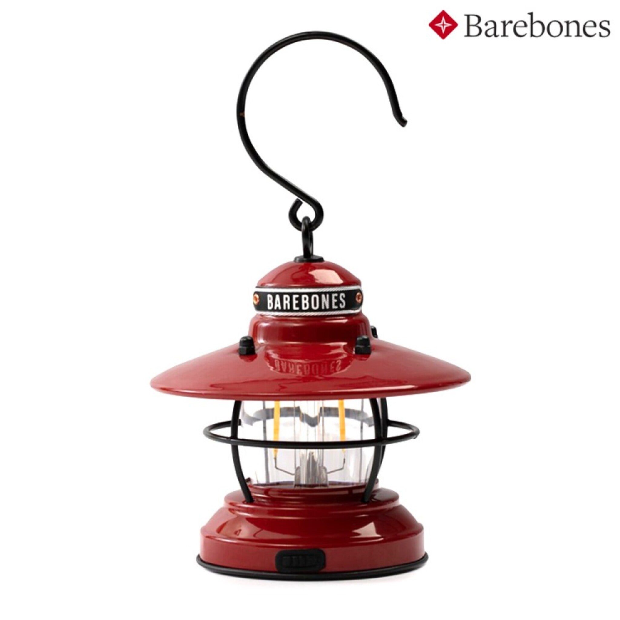 Barebones Edison Mini Lantern 平放/吊掛營燈 紅色 LIV-274