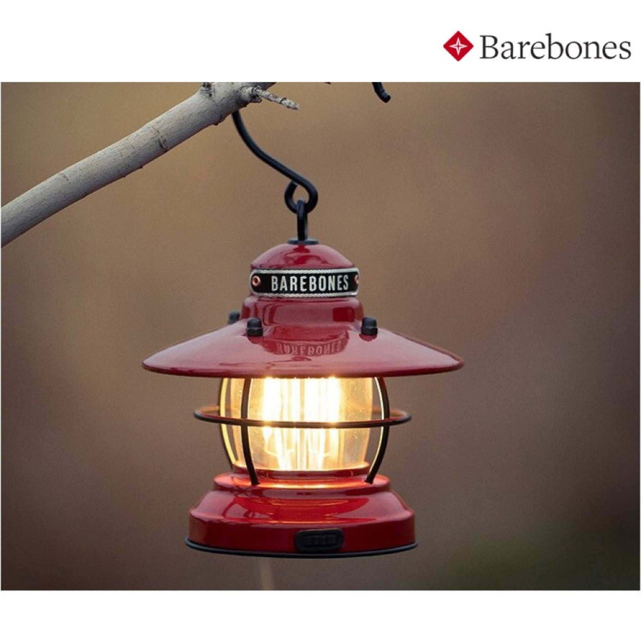 Barebones Edison Mini Lantern 平放/吊掛營燈 紅色 LIV-274