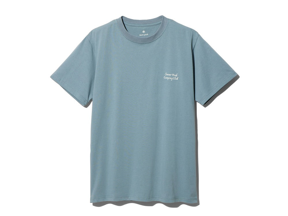 Snow Peak Camping Club T恤 湖水藍 TS-23AU002