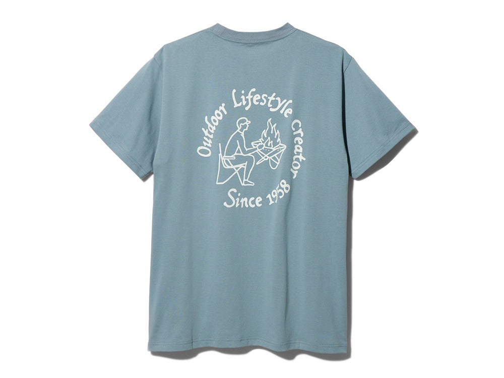 Snow Peak Camping Club T恤 湖水藍 TS-23AU002