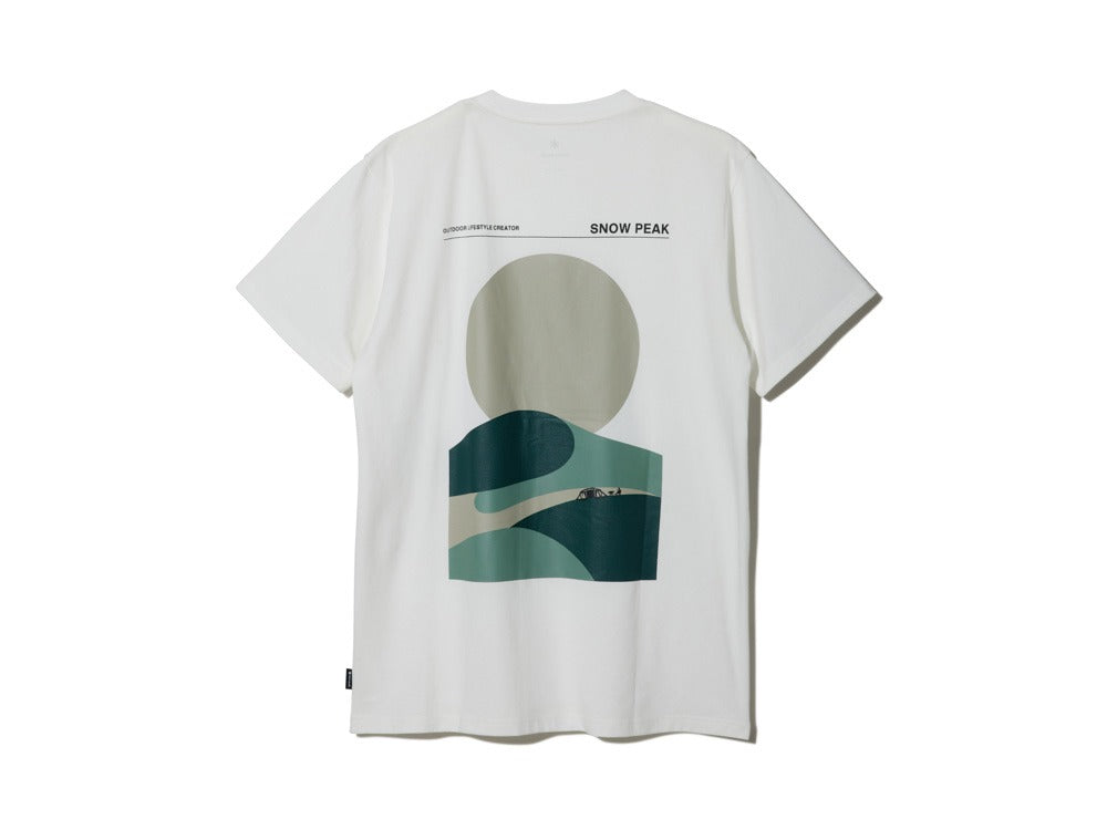 Snow Peak Relaxin Fieldscape日不落T恤 白色 TS-23SU002