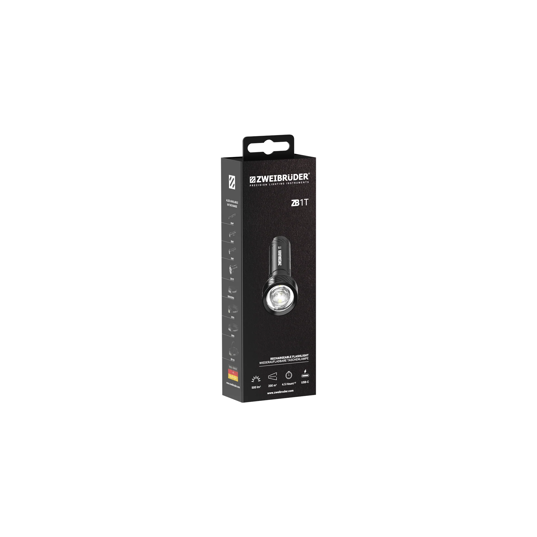 Zweibrüder ZB1T 充電式迷你手電筒 500流明 ZB-8401
