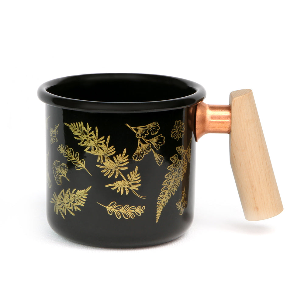 Truvii 木柄琺瑯杯 咖啡杯 品茗茶杯 400ml TENM2