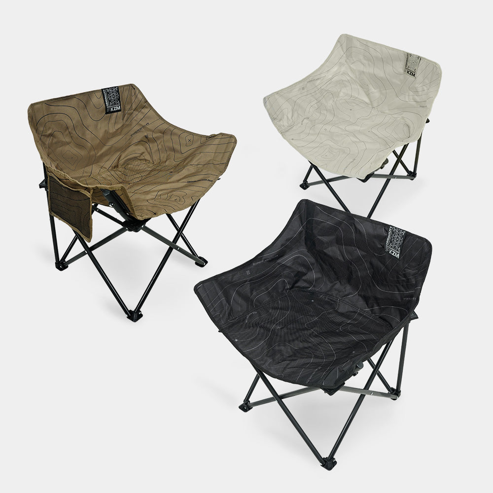 KZM 曲線休閒折疊椅 黑色 K25T1C08